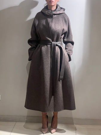 Cappotto Vicolo Fango con cintura