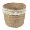 Set 3 cestini porta oggetti Macramè in fibra naturale vasi decorativi