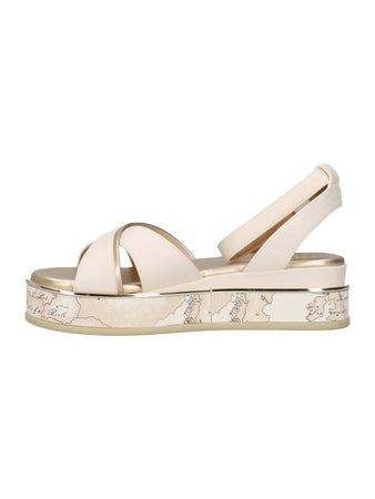 Alviero Martini 1° Classe Sandali platform con stampa Geo white