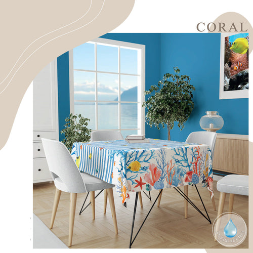 Tovaglia da Tavola Antica Tessitura Italiana Coral X12 Poliestere - The King Luxury