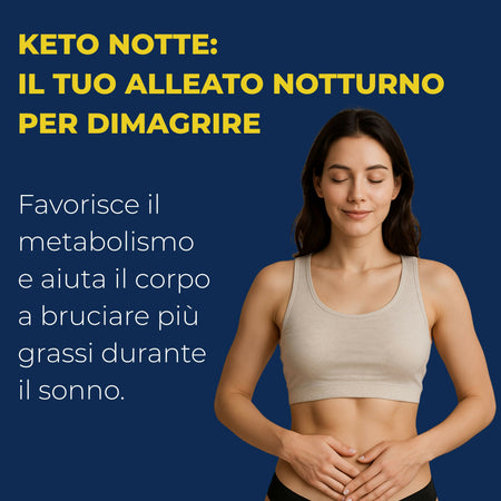 Brucia Grassi Notturno con Griffonia e Melatonina – Integratore Keto per il Metabolismo Attivo e Sonno Rilassante - Ideale per la Dieta Chetogenica | Keto Notte AlohaLabs 60 Compresse
