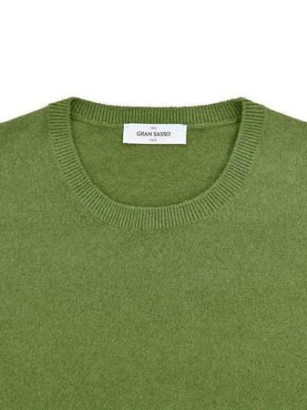 Gran Sasso Maglia Mezza Manica Effetto Knitwear in Verde da uomo