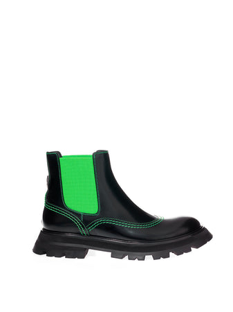 Alexander McQueen Stivaletti Chelsea con inserti Fluo da donna