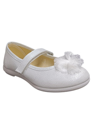 Ballerina bambina Vul-Ladi Candy argento tela velcro comfort style