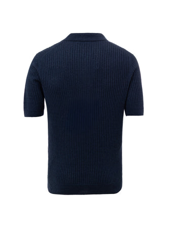 Gran Sasso Polo a Costine Blu da uomo