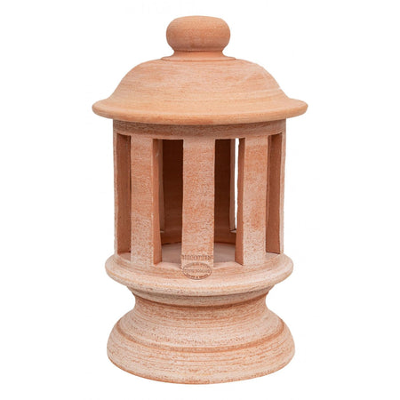 Lanterna da Esterno Grande Terracotta Toscana Biscottini - 45,5x26,5x26,5 cm, Decorazioni Giardino, Resistente al Gelo, Made in Italy