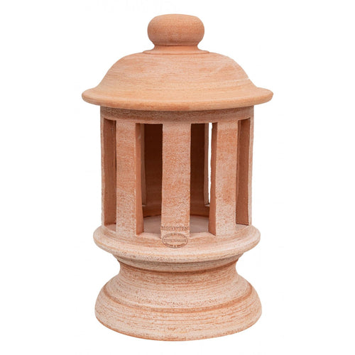Lanterna da Esterno Grande Terracotta Toscana Biscottini - 45,5x26,5x26,5 cm, Decorazioni Giardino, Resistente al Gelo, Made in Italy