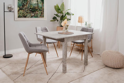 tavolo da pranzo cucina allungabile in legno moderno soggiorno 6 posti grigio 58J2253,130,2DE5