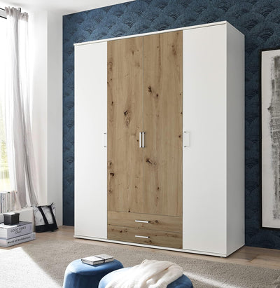 armadio moderno per camera da letto 3 4 ante scorrevoli in legno bianco marrone HGT2651,22400P