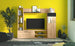 parete attrezzata tv da soggiorno cucina per salotto moderna mobili tv rovere quercia e cassetto carbone T2239,21S