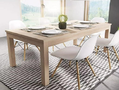 tavolo da pranzo cucina allungabile in legno moderno soggiorno 6 posti marrone chiaro T772253,132D33