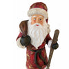 Babbo natale in poli-resina h 38 cm decorazione natalizia rosso statuina