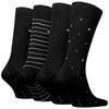 Tommy Hilfiger gift box 4 paia calzini neri 701235375002