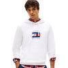 Tommy hilfiger felpa bianca con cappuccio MW0MW41332YBR