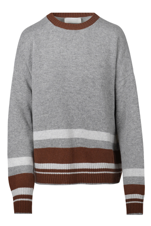 LA FEMME BLANCHE La Femme Blanche - Maglia - 461472 - Grigio/Marrone da donna