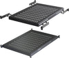 Base per Armadi 19'' Ripiano a Profondità Adattabile per Server Rack 1U Nero