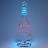 Albero Conico luminoso ripiegabile con gocce di luce da esterno