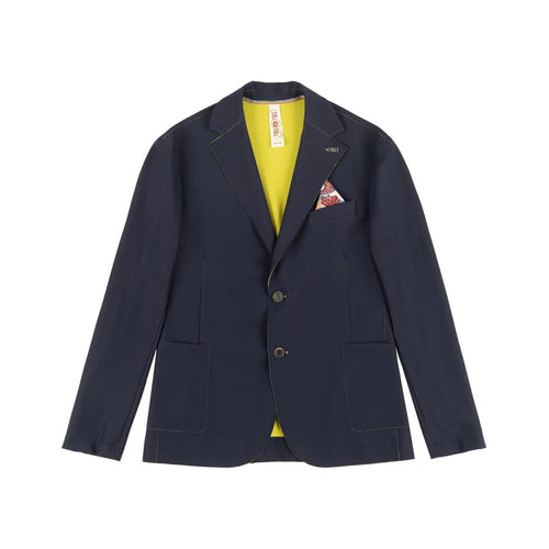 Bob Giacca uomo monopetto tessuto a maglia quadro