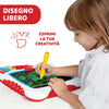 CHICCO Lavagna Leggi & Scrivi - Lavagna Cancellabile Bambini con Schermo LCD e Set di Carte, Esercizi di Pre-Scrittura e Disegno Libero, Ispirato al Metodo Montessori, Percorso educativo pregrafismo - Giochi Educativi