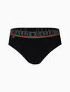 Gallo Slip basico intimo cotone nero tinta unita
