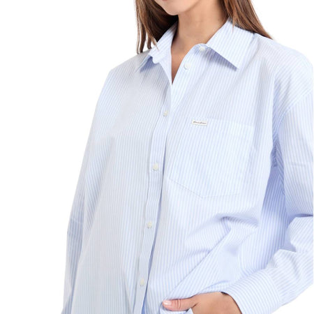 Guess camicia azzurra a righe GJ W5RH94 WGZ11 FB9A