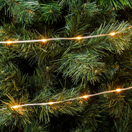 Catena lineare "Gocce luminose" con led da Ø 4 mm con cavo 8 giochi di luce