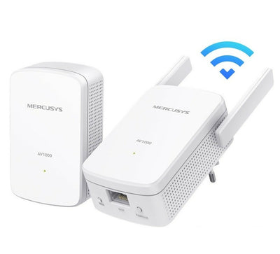 Powerline 1000Mbps + Extender Wi-Fi 300Mbps MERCUSYS MP510 KIT