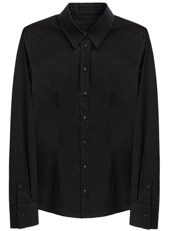 Dolce &amp; Gabbana Camicia nero in cotone da uomo