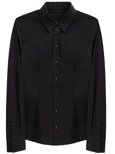 Dolce & Gabbana Camicia nero in cotone da uomo