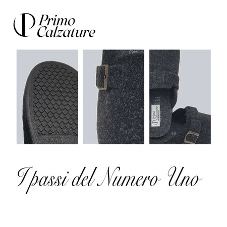 Le Valdostane, Fantastiche Pantofole Uomo Invernali da Casa, Calde e Imbottite, Ciabatte Inverno Antiscivolo con Pelo, Ciabatta da Camera Made in Italy, Fibbia Regolabile Comfort Unico