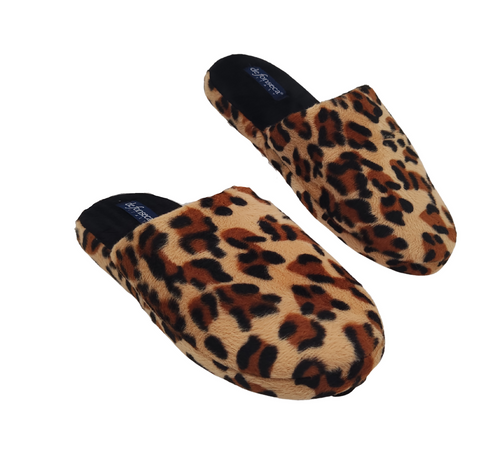 de fonseca Ciabatte Donna Invernali da Casa, Pantofole Calde e Pelose, Pantofola Animalier Leopardata