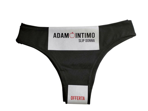 4X Slip donna Brasiliano in cotone con elastico sottile anti-stress confezione 4 paia di colore nero.