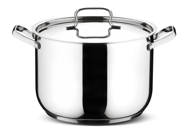 Lagostina Batteria di Pentole 24 Pezzi Acciaio Inox Antiaderente Manici Ergonomici