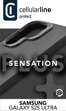 CellularLine Sensation+ Cover Nera per Samsung Galaxy S25 Ultra