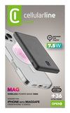 Cellularline Power Bank MagSafe 5000 Nero Caricabatterie Wireless