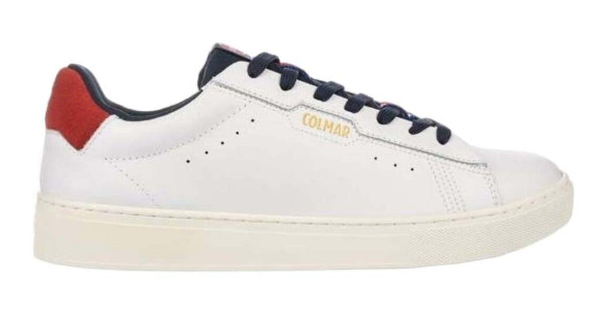 COLMAR Sneakers Uomo art. BATES GRADE 063 in pelle White-Navy-Red