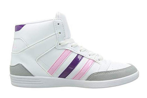 ADIDAS Basketball Ragazza art. VLNEO HOOPS MID W (F38384) in ecopelle White/Pink/Purple