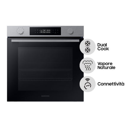 Samsung NV7B44403BS Forno Elettrico Incasso Dual Cook 76L Inox A+