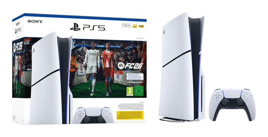 Sony PS5 Slim 1TB Standard con EA Sports FC 26 Nero/Bianco
