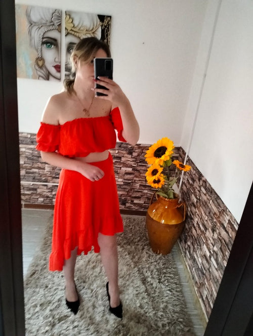 COORDINATO HANDE COL ARANCIONE TG UNICA