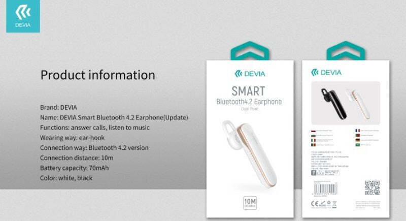 1-AURICOLARE-BLUETOOTH-4.2-COLORE-BIANCO