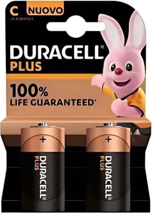 (1-Confezione)-Duracellplus-Batterie-2pz-Mezza-Torcia-Lr14-Mn14