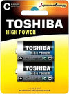 (1-Confezione)-Toshiba-Batterie-2pz-Torcia-Lr20gcp-Bp-2-D-Alcali