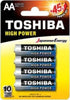 (1-Confezione)-Toshiba-Batterie-4pz-Stilo-Lr6gcp-Bp-4-Aa-Alcalin