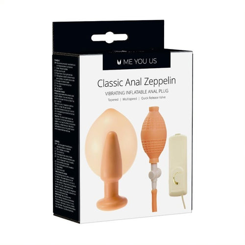 Plug anale gonfiabile vibrante Zeppelin Premium inserto ano stimolante anal