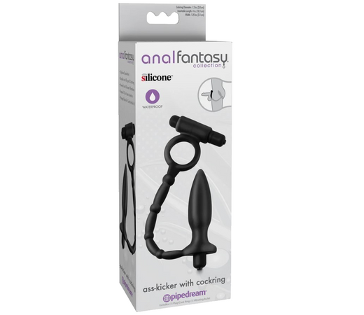 Ass Kicker Stimolatore prostatico plug anale doppia vibrazione 10 cm di inseribi