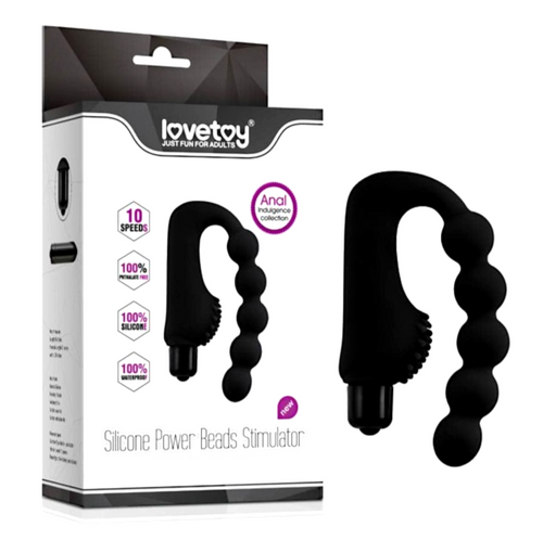 Stimolatore prostatico anale anal plug con perle stimolanti e bullet estraibile