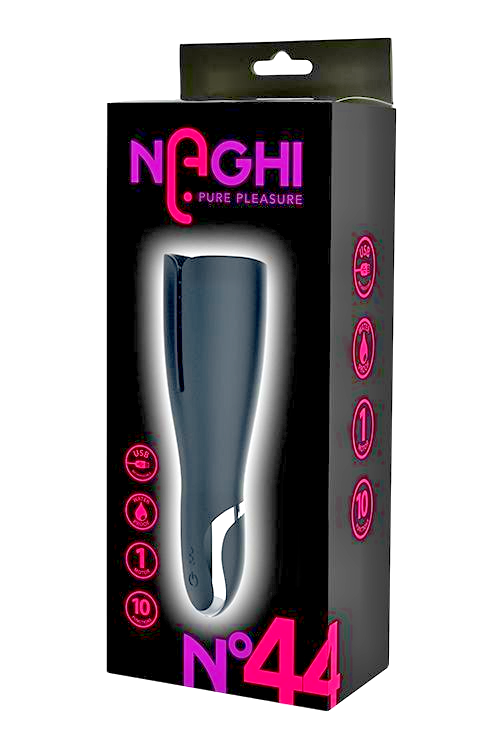Naghi No.44 Masturbatore ricaricabile 10 livelli vibrazione silicone IPX7 nuovo