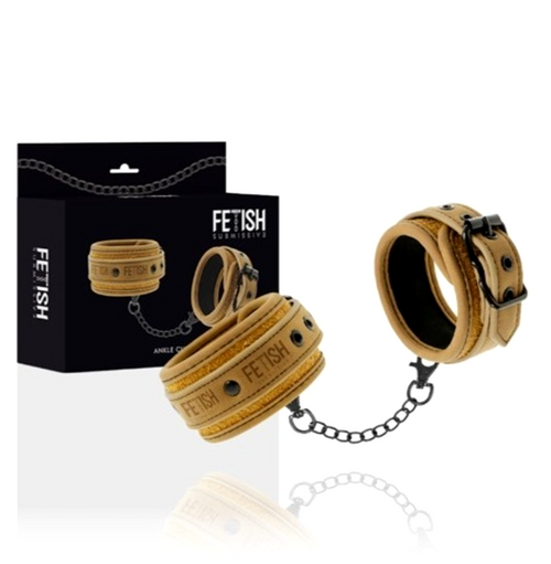 Fetish Premium submissive cavigliere bondage vegano senape imbottite BDSM fetish