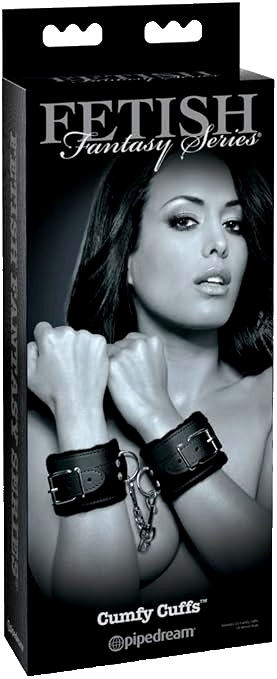 Fetish fantsies series cumfy cuffs manette con peluche nere bondage classiche
